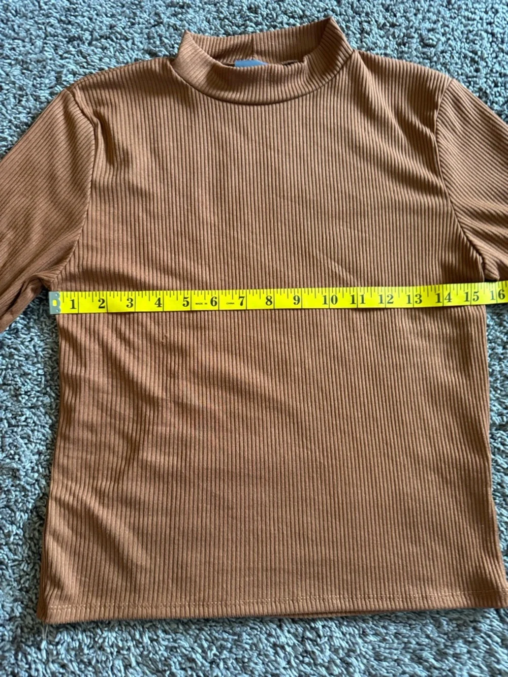 Olivia Rae Ribbed Mock Neck Top - Chestnut‎ (108)
